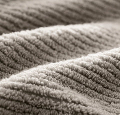 Turkish Ribbed Washcloths (Pair) - Pewter