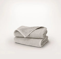 Turkish Ribbed Hand Towels (Pair) - Pewter