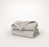 Turkish Ribbed Hand Towels (Pair) - Pewter