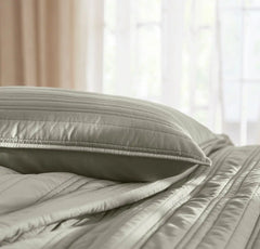 Signature Stripe Quilt Set - Sageleaf