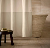 Ottoman Ribbed Shower Curtain - Sand