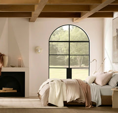 Signature Embellished Duvet Set - Sandstone/Desert Sand Curved Edge