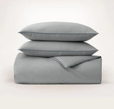 Signature Embellished Duvet Set - Shore/Bluestone Piped Edge