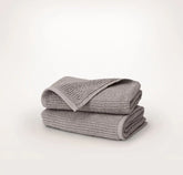 Turkish Ribbed Hand Towels (Pair) - Stone
