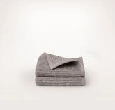 Turkish Ribbed Washcloths (Pair) - Stone