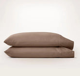 Percale Hemmed Pillowcase Set - Walnut