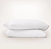 Signature Embellished Pillowcase Set - White/Holly Piped Edge