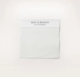 Signature Hemmed Fabric Swatch - White Textured Stripe