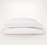 Percale Embellished Pillowcase Set - White/White Embroidered