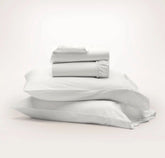 Signature Embellished Sheet Set - White/White Curved Edge