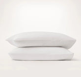 Signature Embellished Pillowcase Set - White/White Piped Edge