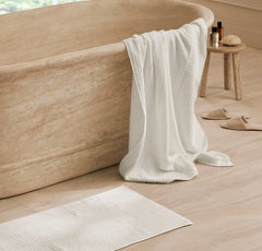 Turkish Waffle Bath Mat - White