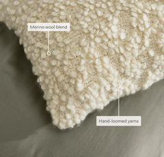 Cozy Boucle Pillow Cover - Cream