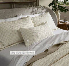 Mosaic Waffle Pillow Cover - Cream/Oak