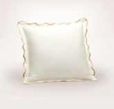Signature Embellished Sham - Cream/Sand Curved Edge
