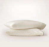 Signature Embellished Pillowcase Set - Cream/Deep Walnut Piped Edge