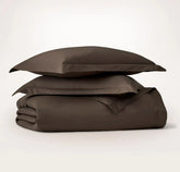 Signature Hemmed Duvet Set - Deep Walnut