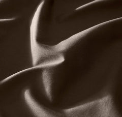 Percale Hemmed Fabric Swatch - Deep Walnut