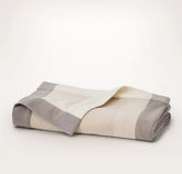 Fine Merino Wool Bed Blanket - Cream/Pewter/Oak Trielle