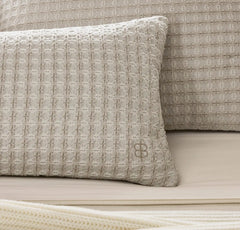 Mosaic Waffle Pillow Cover - Mist/Cream/Oak