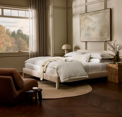 Mosaic Waffle Duvet Cover - Mist/Cream/Oak