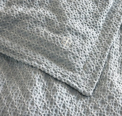 Mosaic Waffle Duvet Cover - Shore/Cream