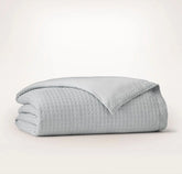 Mosaic Waffle Duvet Cover - Shore/Cream