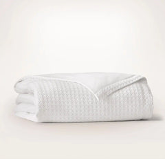 Mosaic Waffle Duvet Cover - White/White