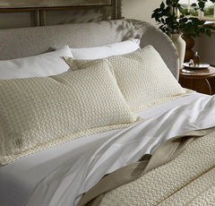 Mosaic Waffle Duvet Sham Set - Cream/Oak