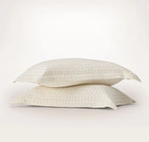 Mosaic Waffle Duvet Sham Set - Cream/Oak