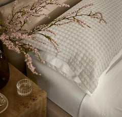 Mosaic Waffle Duvet Sham Set - Mist/Cream/Oak