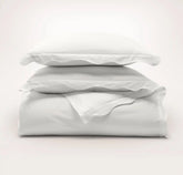 Signature Embellished Duvet Set - White/White Curved Edge