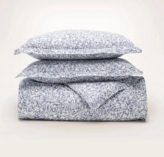 Percale Hemmed Duvet Set - Bay Garden