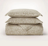 Percale Hemmed Duvet Set - Oak Garden