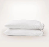 Percale Embellished Pillowcase Set - White/Shore/Sand Sail Stitch