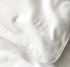 Percale Embellished Duvet Set - White/White Piped Edge