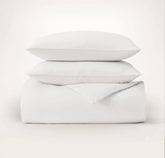 Signature Embellished Duvet Set - White/White Piped Edge