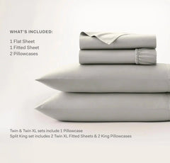 Signature Hemmed Sheet Set - White/Oak Delicate Stripe