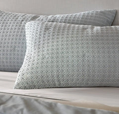 Mosaic Waffle Comforter Sham Set - Shore/Cream