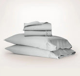 Percale Embellished Sheet Set - Shore/Shore Curved Edge