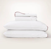Signature Embellished Sheet Set - White/Holly Piped Edge
