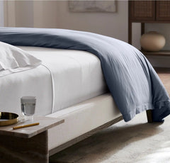 Signature Hemmed Sheet Set - White/Mineral Delicate Stripe