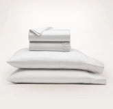 Signature Hemmed Sheet Set - White/Mineral Delicate Stripe