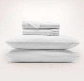 Signature Embellished Sheet Set - White/White Ladder Stitch