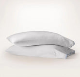 Signature Embellished Pillowcase Set - White/Hydrangea Curved Edge