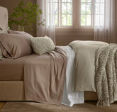 Percale Hemmed Sheet Set - Walnut