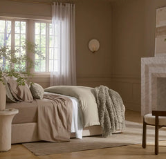 Percale Hemmed Sheet Set - Walnut