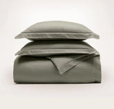 Percale Hemmed Duvet Set - Juniper