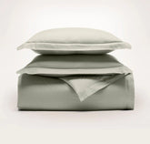 Percale Hemmed Duvet Set - Sageleaf