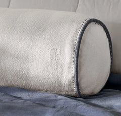 Threadmark Pillow Cover (Bolster) - Soft White/Melange Bay